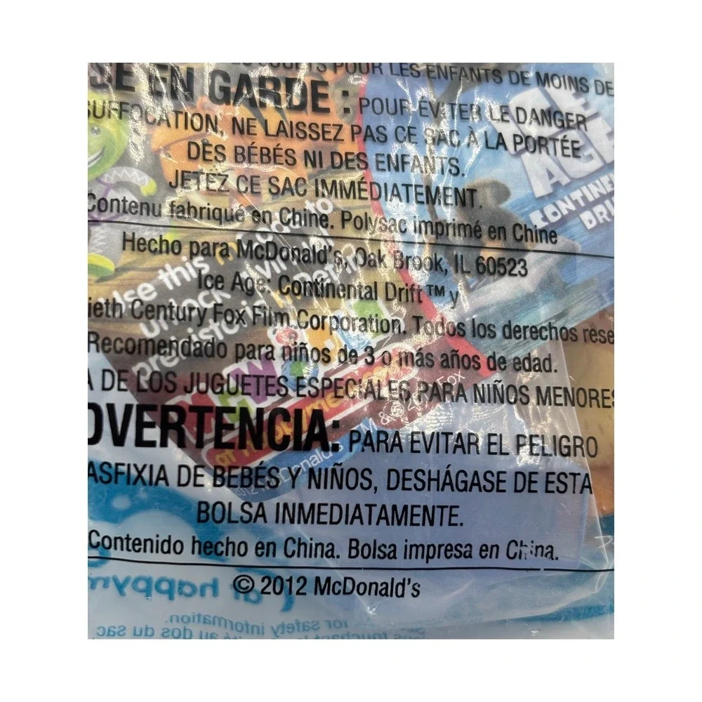2012 Ice Age Continental Drift McDonald's Happy Meal #4‎ DIEGO TOY Sealed